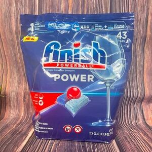 Finish Powerball Dishwasher Detergent - Blue 43ct